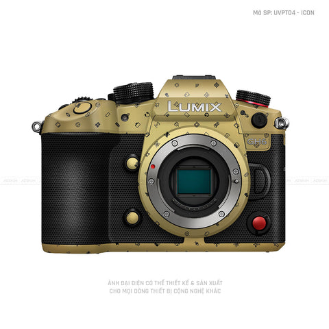 Dán Skin Máy Ảnh Lumix Vân Nổi Icon Vàng Đồng | UVPT04