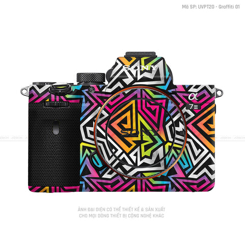 Dán Skin Máy Ảnh Sony Vân Nổi Graffiti 01 | UVPT20
