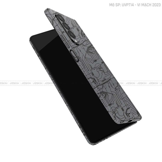 Dán Skin Galaxy Z Fold3 Vân Vi Mạch 2023 Xám | UVPT14