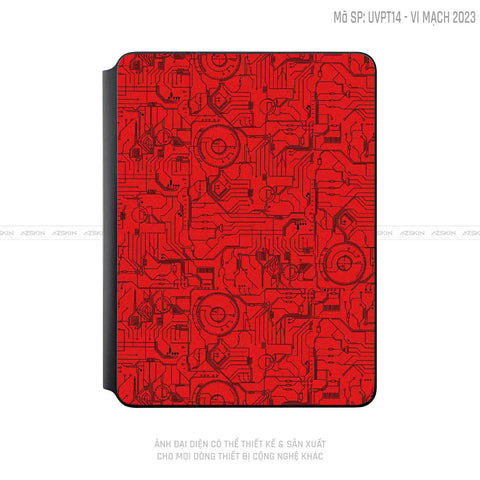 Dán Skin Magic Keyboard Vân Vi Mạch 2023 Đỏ | UVPT14