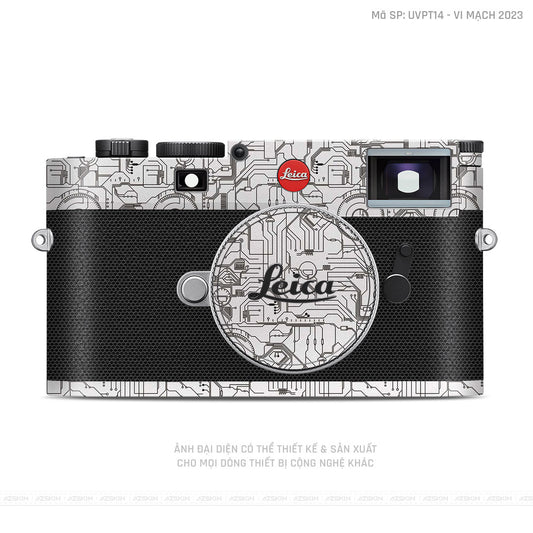 Dán Skin Máy Ảnh Leica Vân Nổi Vi Mạch 2023 Trắng | UVPT14