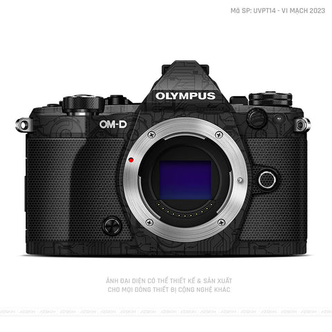 Dán Skin Máy Ảnh Olympus Vân Vi Mạch 2023 Đen | UVPT14