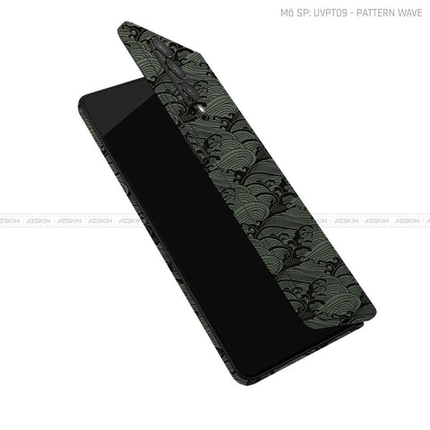 Dán Skin Galaxy Z Fold3 Vân Sóng Xanh | UVPT09