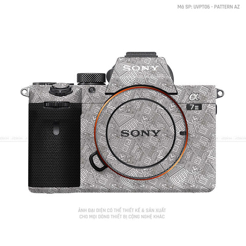 Dán Skin Máy Ảnh Sony Vân Pattern AZ Trắng | UVPT06
