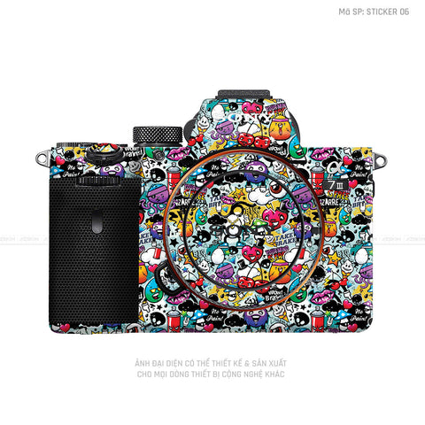 Dán Skin Máy Ảnh Sony Vân Nổi Sticker 06 | UVPT22