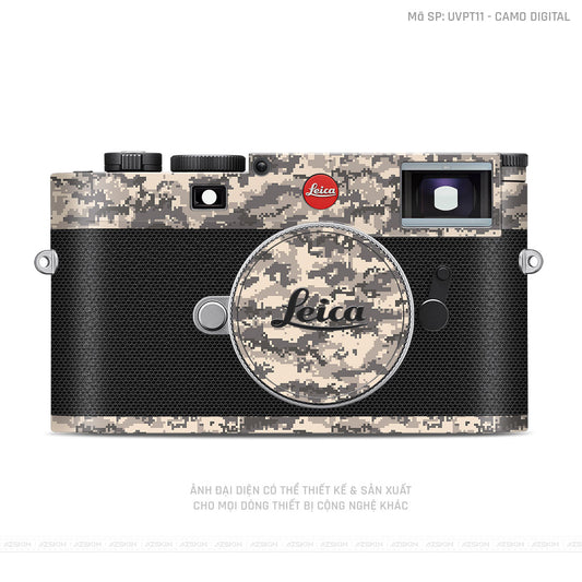 Dán Skin Máy Ảnh Leica Vân Camo Digital Vàng Cát | UVPT11