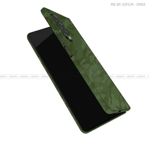 Dán Skin Galaxy Zflip4 Vân Camo Xanh | CM04