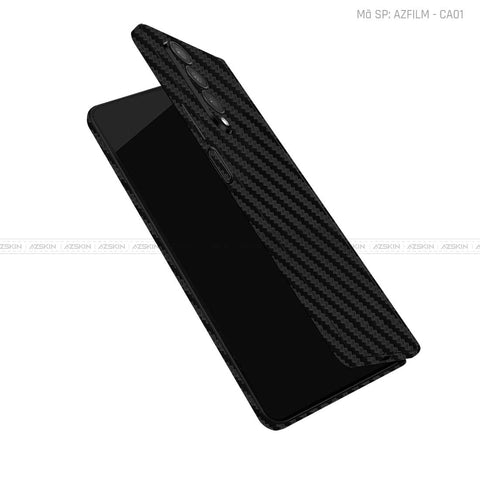 Dán Skin Galaxy Zflip4 Vân Carbon Đen | CA01