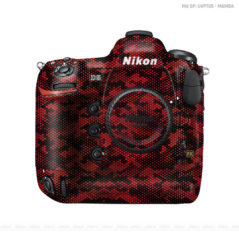 Dán Skin Máy Ảnh Nikon Vân Nổi Mamba Đỏ | UVPT05