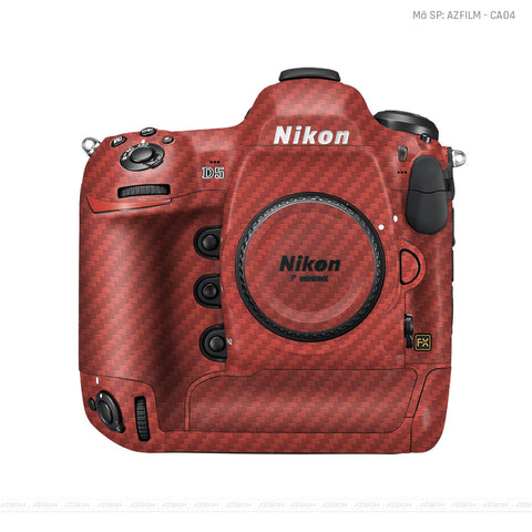 Dán Skin Máy Ảnh Nikon Vân Carbon Đỏ | AZFILM - CA04