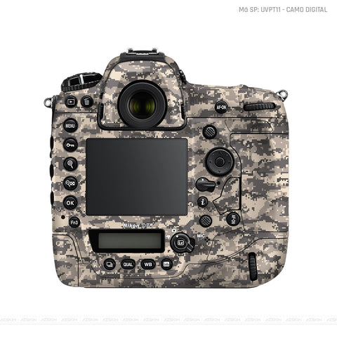 Dán Skin Máy Ảnh Nikon Vân Nổi Camo Digital Vàng Cát | UVPT11