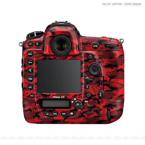 Dán Skin Máy Ảnh Nikon Vân Nổi Camo Urban Đỏ | UVPT08