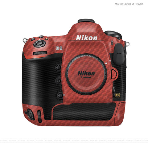 Dán Skin Máy Ảnh Nikon Vân Carbon Đỏ | AZFILM - CA04