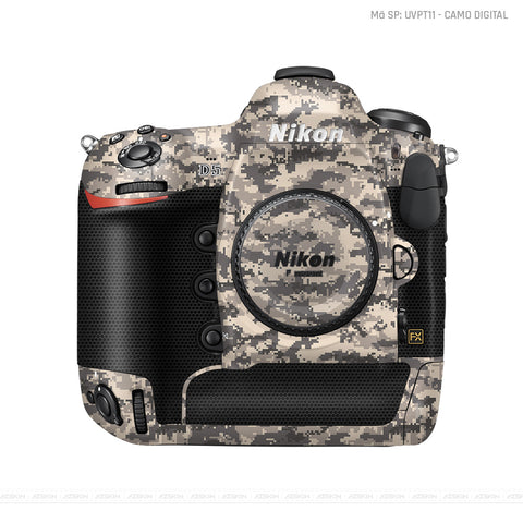 Dán Skin Máy Ảnh Nikon Vân Nổi Camo Digital Vàng Cát | UVPT11