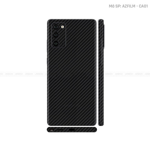Dán Skin Galaxy Note 20 Series Vân Carbon Đen| CA01