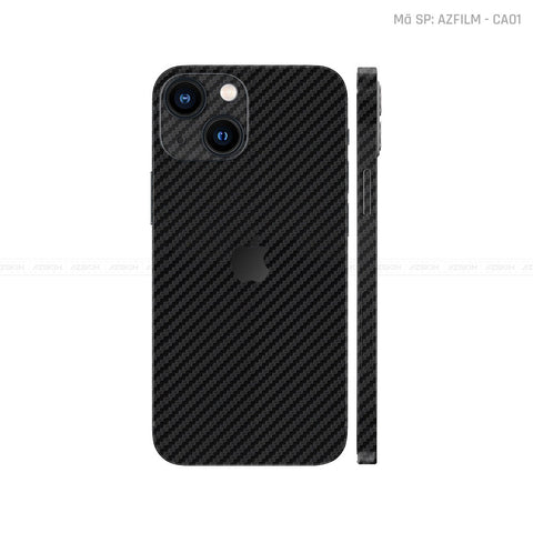 Dán Skin IPhone 14 Series Vân Carbon Đen | CA01