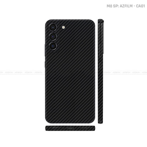 Dán Skin Galaxy S22 Series Vân Carbon Đen | CA01