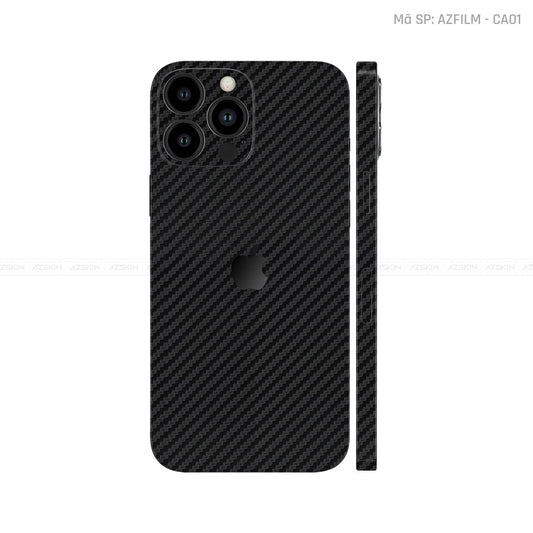 Dán Skin IPhone 14 Series Vân Carbon Đen | CA01