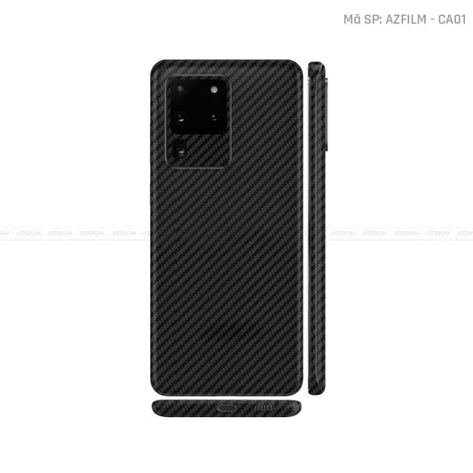 Dán Skin Galaxy S20 Series Màu Carbon Đen | CA01