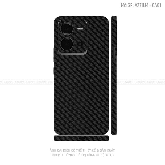 Dán Skin Vivo V Series Vân Carbon Đen | CA01
