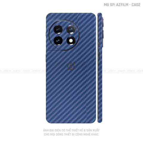Dán Skin Oneplus Ace Series Vân Carbon Xanh | CA02