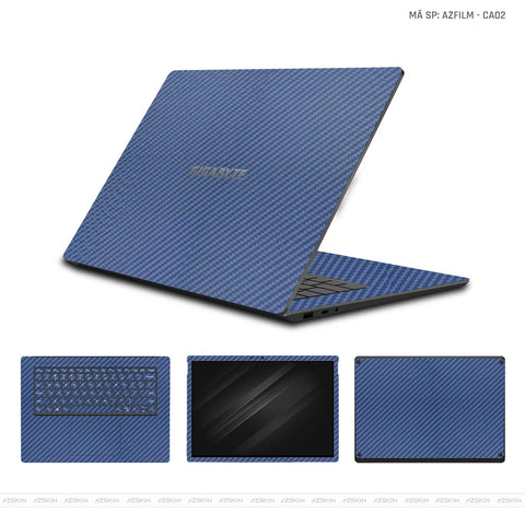 Dán Skin Laptop Gigabyte Vinyl Series Màu Carbon Xanh | CA02