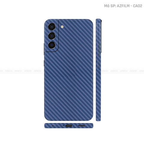 Dán Skin Galaxy S22 Series Vân Carbon Xanh | CA02