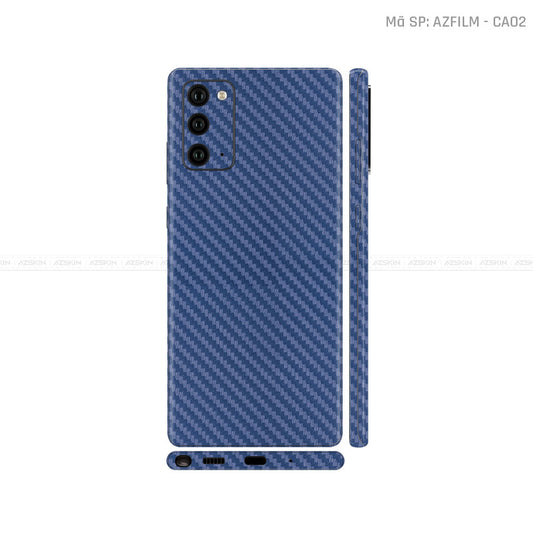 Dán Skin Galaxy Note 20 Series Vân Carbon Xanh | CA02