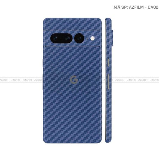 Dán Skin Google Pixel 8 Series Vân Carbon Xanh | CA02