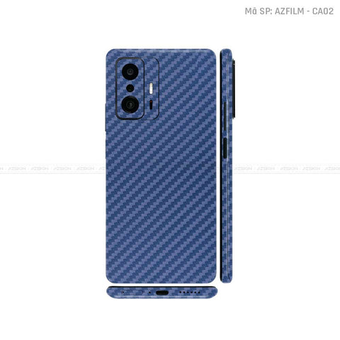 Dán Skin Xiaomi 11 Series Màu Xanh Carbon | CA02