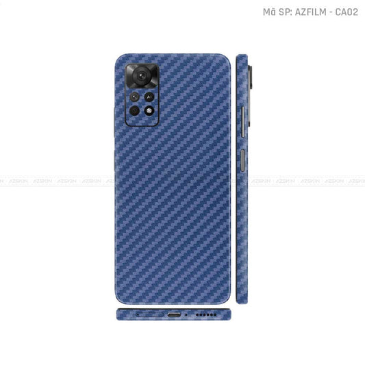 Dán Skin Xiaomi Redmi Note 11 Series Màu Xanh Carbon | CA02