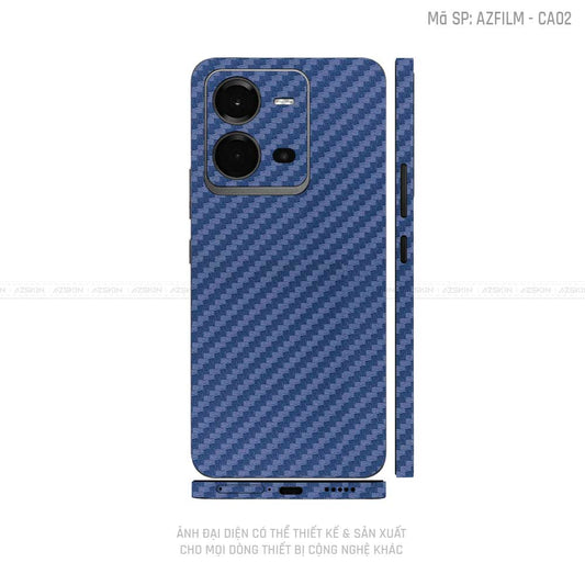 Dán Skin Vivo V Series Vân Carbon Xanh | CA02