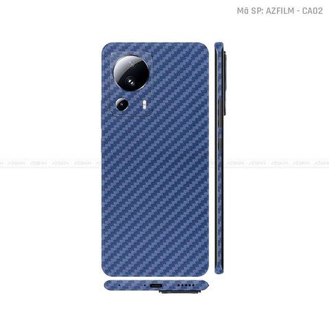 Dán Skin Xiaomi 13 Series Màu Carbon Xanh | CA02