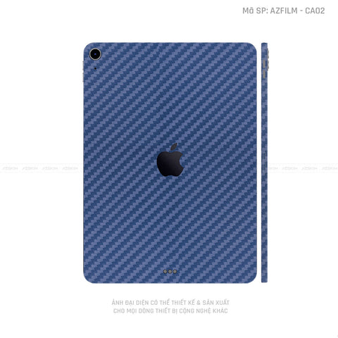 Dán Skin IPad Mini Series Vân Carbon Xanh | CA02