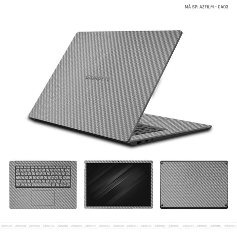 Dán Skin Laptop Gigabyte Vinyl Series Màu Carbon Xám | CA03