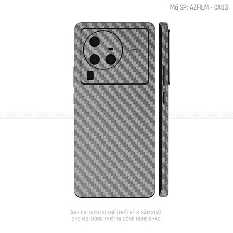 Dán Skin Vivo X Series Vân Carbon Xám | CA03