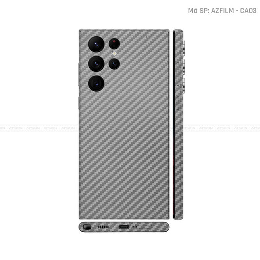 Dán Skin Galaxy S22 Series Vân Carbon Xám | CA03