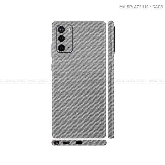 Dán Skin Galaxy Note 20 Series Vân Carbon Xám | CA03