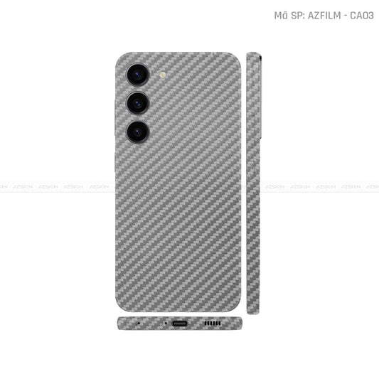 Dán Skin Galaxy S23 Series Vân Carbon Xám | CA03