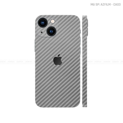 Dán Skin IPhone 13 Series Vân Carbon Xám | CA03