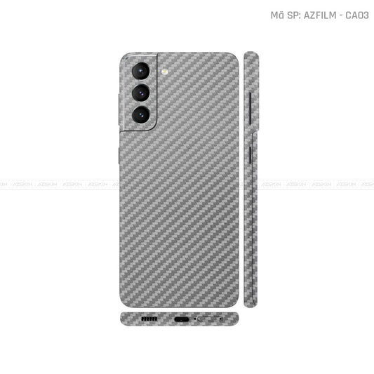 Dán Skin Galaxy S21 Series Vân Carbon Xám | CA03