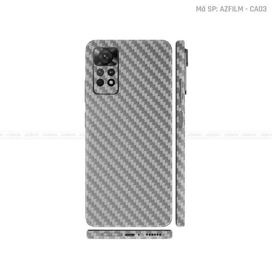 Dán Skin Xiaomi Redmi Note 11 Series Màu Xám Carbon | CA03