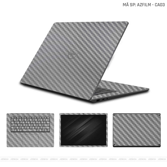 Skin Laptop Dell Vân Carbon Xám | AZFILM - CA03