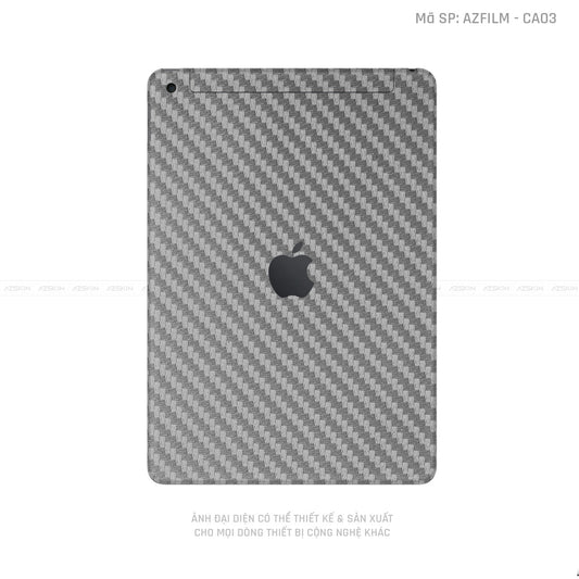 Dán Skin IPad Gen Series Vân Carbon Xám | CA03