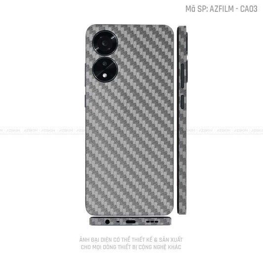 Miếng Dán Skin Điện Thoại OPPO A Series Màu Carbon Xám | CA03