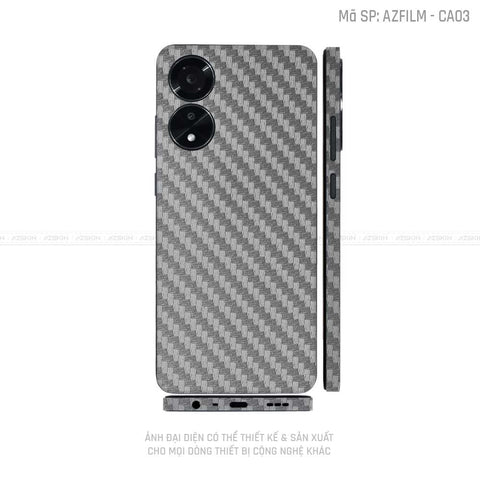 Miếng Dán Skin Điện Thoại OPPO A Series Màu Carbon Xám | CA03