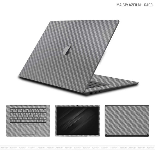 Dán Skin Macbook Vân Carbon Xám | AZFILM-CA03