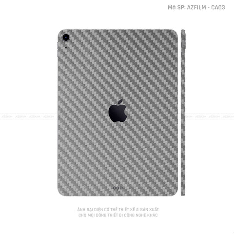 Dán Skin IPad Mini Series Vân Carbon Xám | CA03