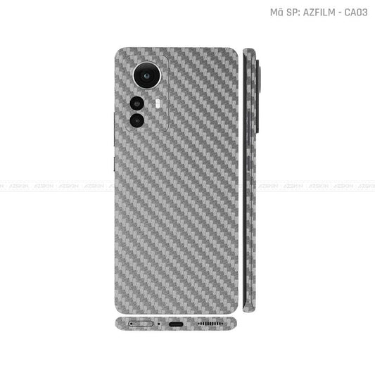 Dán Skin Xiaomi 12 Series Màu Carbon Xám | CA03