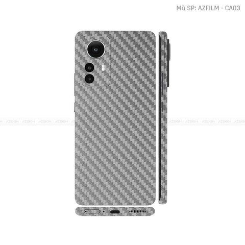 Dán Skin Xiaomi 12 Series Màu Carbon Xám | CA03